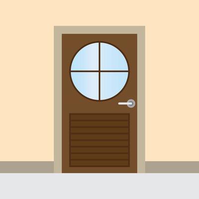 wooden door vector for website symbol icon presentation