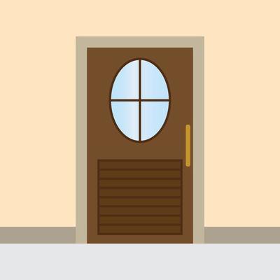 wooden door vector for website symbol icon presentation