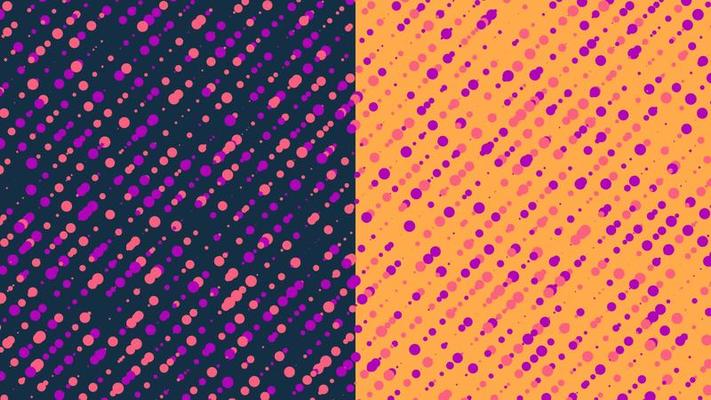 Dotted spread pattern retro color background