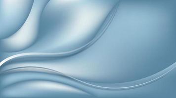 Abstract blue background 3D fluid wave gradient shapes pattern with lines elements vector