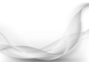 Abstract white and gray waves or wavy lines stream pattern on clean background vector