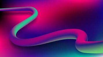 Abstract trendy 3D fluid or liquid colorful gradient shape vibrant color background vector