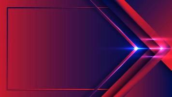 Abstract template 3D arrow stripes vibrant color background with lighting effect technology style vector