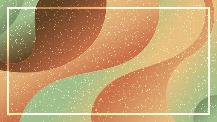 Abstract nature color background dynamic waves pattern and dotted grain spread with frame line
