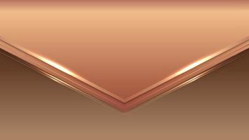 Abstract template golden arrow with gold lines and lighting effect on brown background luxury style vector