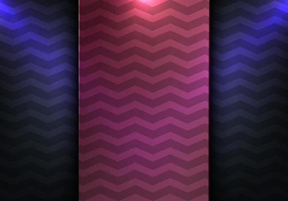 Abstract template red stripes with chevron pattern and blue spotlight on dark background