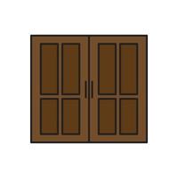 vector de puerta para presentación de icono de símbolo de sitio web