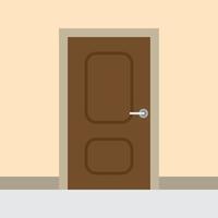 wooden door vector for website symbol icon presentation