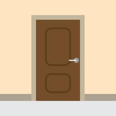 wooden door vector for website symbol icon presentation