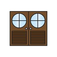 vector de puerta para presentación de icono de símbolo de sitio web