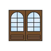 vector de puerta para presentación de icono de símbolo de sitio web