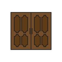 vector de puerta para presentación de icono de símbolo de sitio web