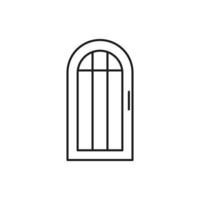 vector de puerta para presentación de icono de símbolo de sitio web