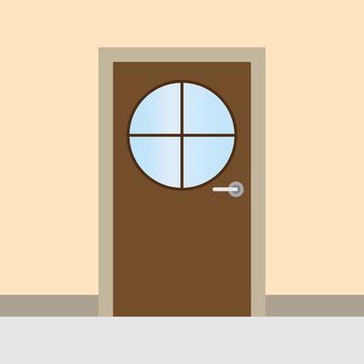 wooden door vector for website symbol icon presentation