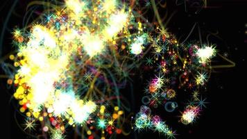 Abstract multicolored glowing festive background video