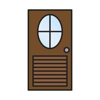 vector de puerta para presentación de icono de símbolo de sitio web