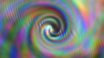 abstrakt glödande regnbågsspiral fantasi bakgrund video
