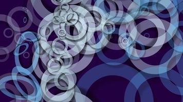 Abstract purple background with gray and blue circles video