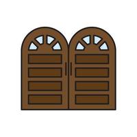 vector de puerta para presentación de icono de símbolo de sitio web