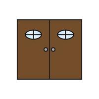 vector de puerta para presentación de icono de símbolo de sitio web