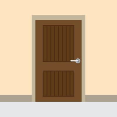 wooden door vector for website symbol icon presentation