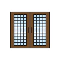 vector de puerta para presentación de icono de símbolo de sitio web