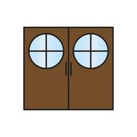 vector de puerta para presentación de icono de símbolo de sitio web