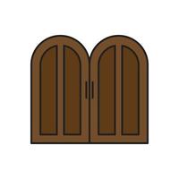 vector de puerta para presentación de icono de símbolo de sitio web