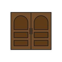 vector de puerta para presentación de icono de símbolo de sitio web