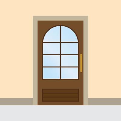 wooden door vector for website symbol icon presentation