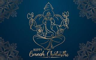 Happy Ganesh Chaturthi Poster vector