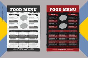 Food menu Template vector