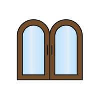 vector de puerta para presentación de icono de símbolo de sitio web