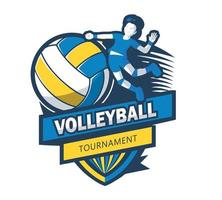 Illustration of Volleyball logo vector