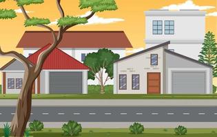 Street view houses background vector