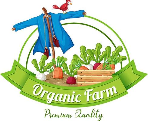 Logo design with word organic farm