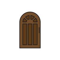 vector de puerta para presentación de icono de símbolo de sitio web