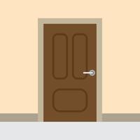 wooden door vector for website symbol icon presentation