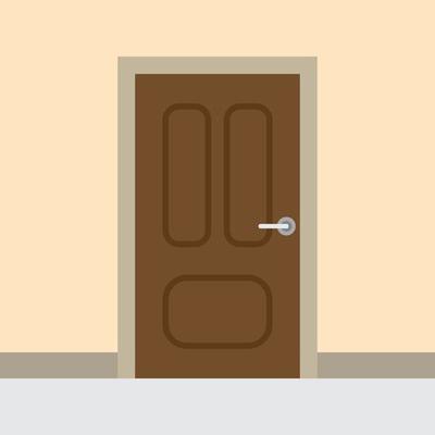 wooden door vector for website symbol icon presentation