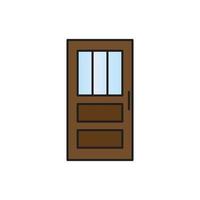 vector de puerta para presentación de icono de símbolo de sitio web