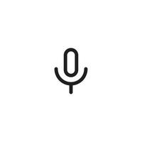 mic icon vector for website symbol presentation