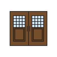 vector de puerta para presentación de icono de símbolo de sitio web