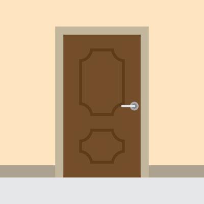 wooden door vector for website symbol icon presentation