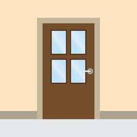 wooden door vector for website symbol icon presentation