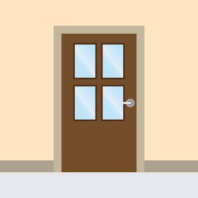 wooden door vector for website symbol icon presentation