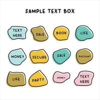 Sticker text box vector for website symbol icon presentation