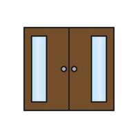 vector de puerta para presentación de icono de símbolo de sitio web