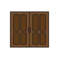 vector de puerta para presentación de icono de símbolo de sitio web