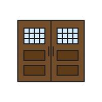 vector de puerta para presentación de icono de símbolo de sitio web