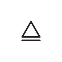 Eject icon vector for website symbol presentation